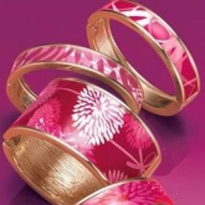 Pink Hope Bangle Bracelets Set - 5pc
